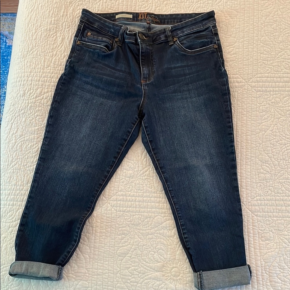 Kut from the Kloth Blue Ankle Cropped Jeans
